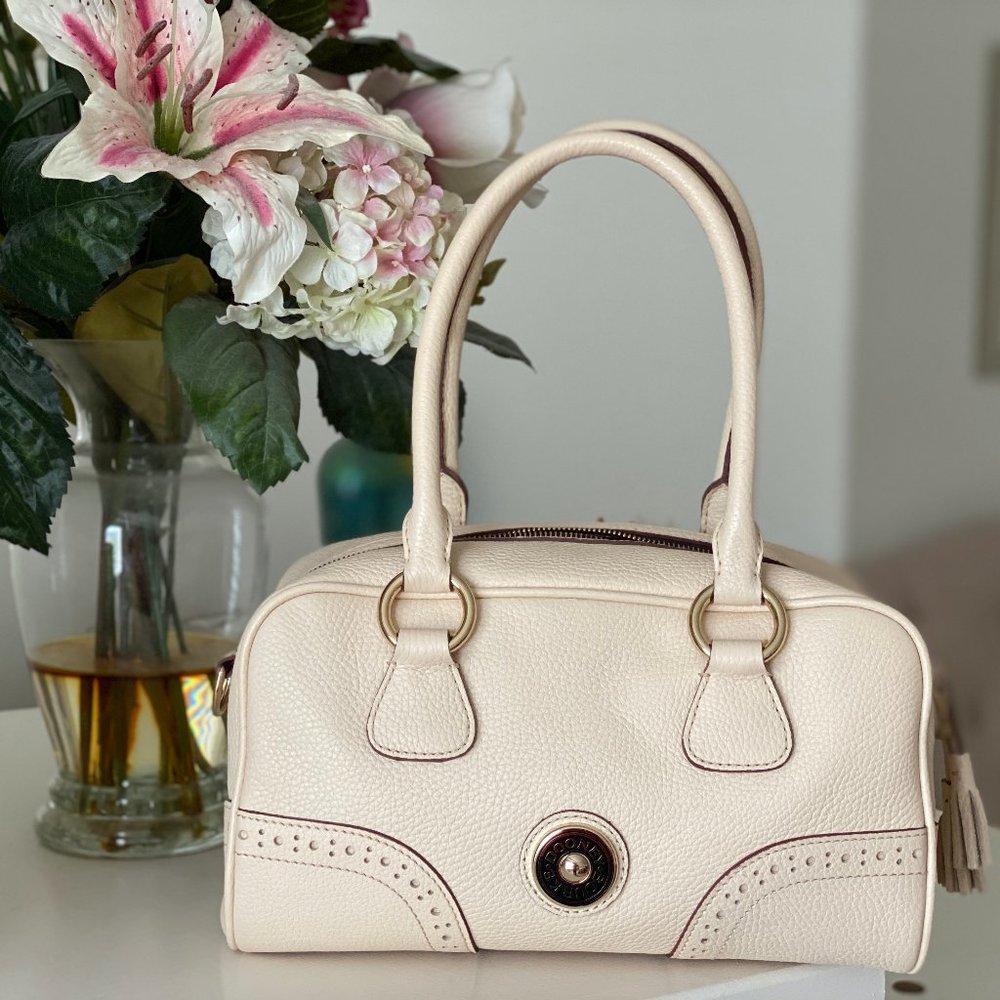 Dooney & Bourke Ivory Leather Doctor Satchel